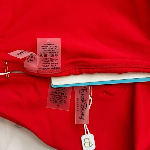 Noelani Bandeau Top XL Serena Skimpy Bottom XL  - Red $320 - Picture 13 of 14